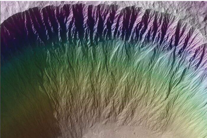 Необичайните черни следи на повърхността на хълмовете на Марс са