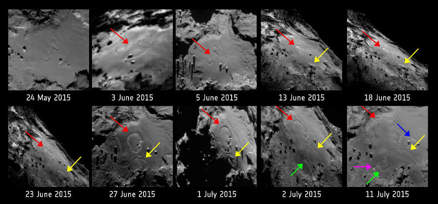 В продължение на няколко месеца предшестващи перихелия на кометата 67P Чурюмов Герасименко