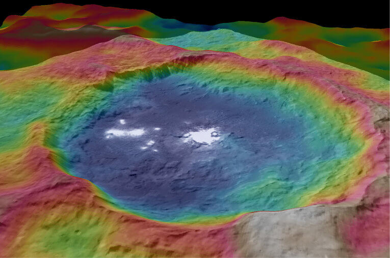 Сондата Dawn е предала на Земята нови подробни топографски карти