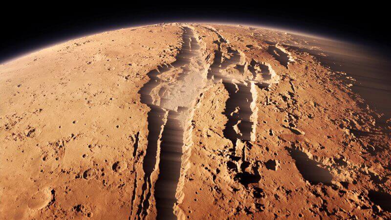 Мрежата от гигантски каньони на Марс, които астрономите от XIX