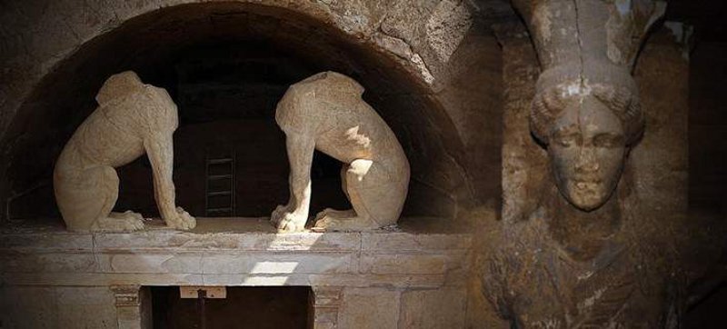 Гробницата под хълма Каста в Амфиполис в Северна Гърция може