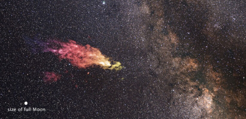 Орбиталната обсерватория Хъбъл“ е изучила гигантски газов облак, който сега