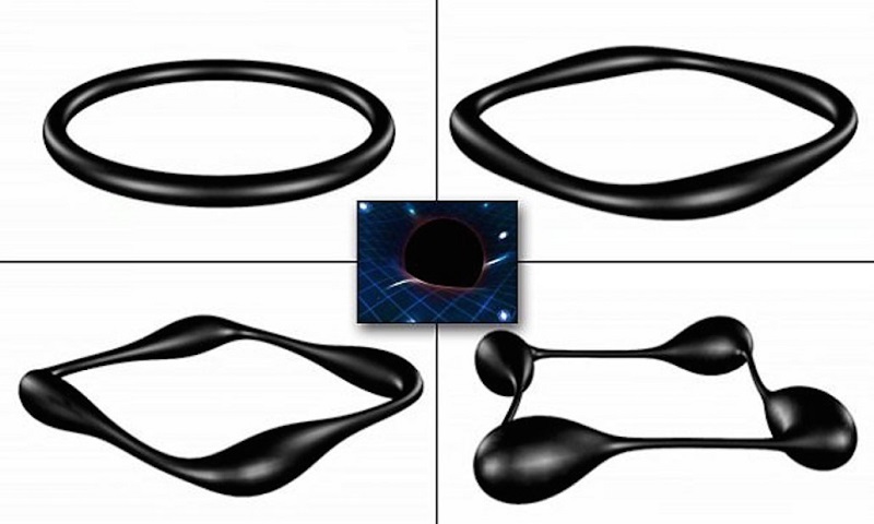 Физици са изяснили че черните дупки в пет измерения могат
