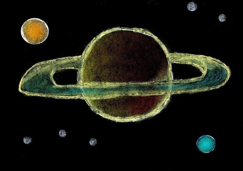 Три големи спътника на Сатурн – Тетида Диона и Рея