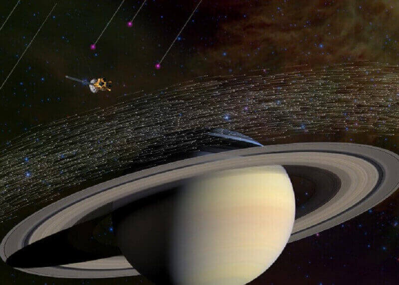 Космическият апарат Касини е уловил частици прах долетели извън Слънчевата