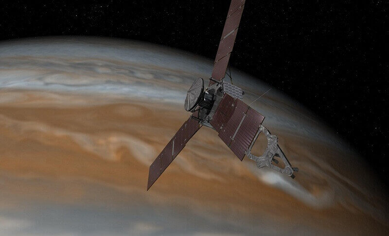 Космическият апарат Juno Юнона стигна областта от космическото пространство зад