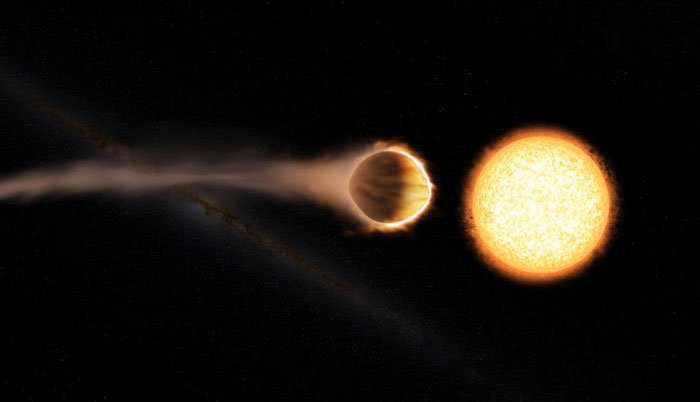 За първи път учените откриха водни молекули светещи около планета