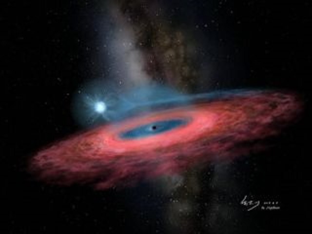Гигантска звездна черна дупка на 15 000 светлинни години от