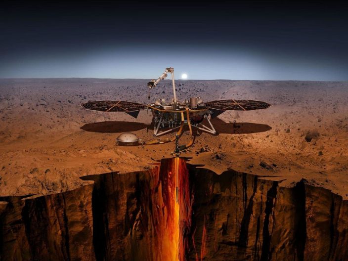 Апаратът на НАСА InSight, който кацна на Червената планета разкрива,