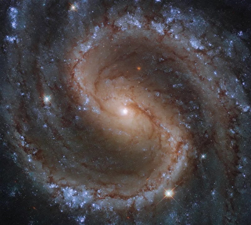 Тази мъглява спирална галактика е една от най-големите в клъстъра