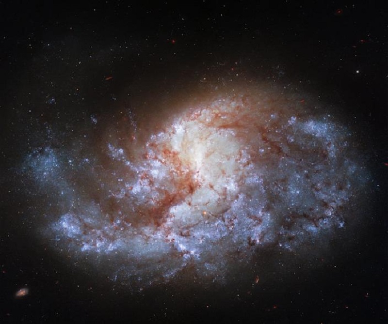 Телескопът Хъбъл улови спираловидна галактика, ярка като скъпоценен камък, на