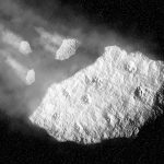 Сблъсъкът на космически апарат с астероид е генерирал буря от отломки